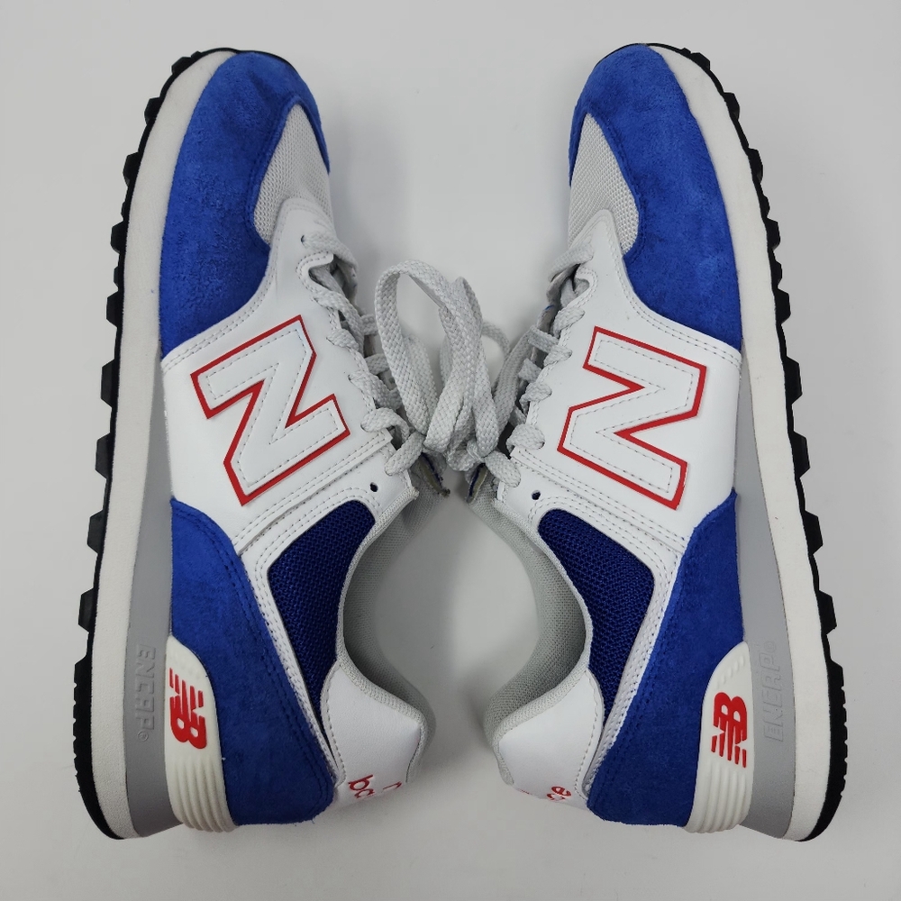 Men's New Balance 574 Red, White, and Blue Casual Retro Athletic Shoe - Picture 5 of 14